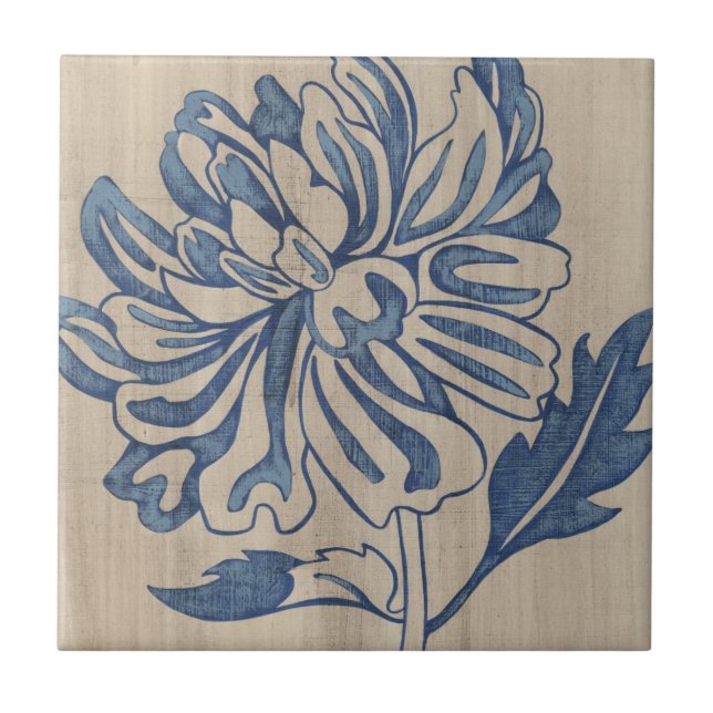 Indigo Mum Fliese (Vorderseite)