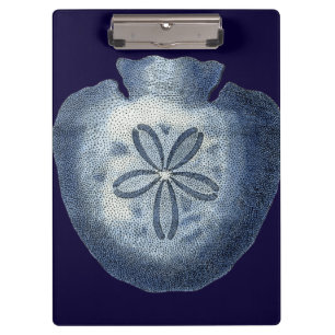 Indigo-Muscheln III Klemmbrett