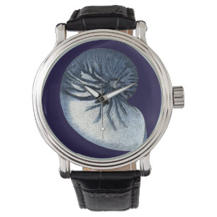 Indigo-Muscheln VII Armbanduhr