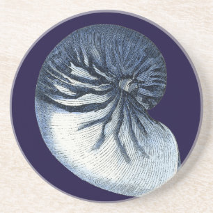 Indigo-Muscheln VII Sandstein Untersetzer