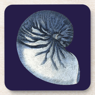 Indigo-Muscheln VII Untersetzer