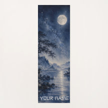 Indigo Nacht mit silbernem Mond