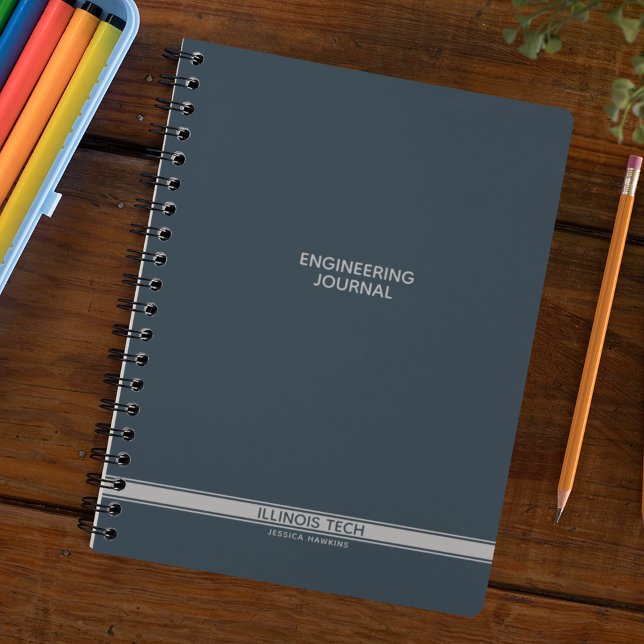 Indigo Navy Blue Classic Stripe Spiral Notizbuch (Von Creator hochgeladen)