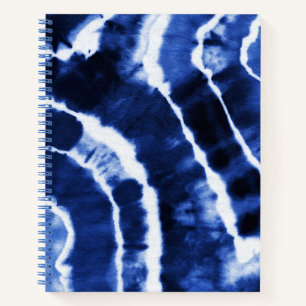 Indigo Navy Denim Blue Fun Coole Gefärbte Krawatt Notizbuch