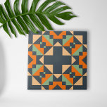 Indigo Orange Aquamarin Beige Geometric Ethnic Tri Fliese<br><div class="desc">Bringen Sie Ihrer Zuhause eine exotische, auffällige Touch mit unserer aquamarin beige-, geometrischen ethnischen Keramik Tile in indigoorange. Dieses lebendige Dekorfliesen-Design zeichnet sich durch ein nahtloses Muster aus geometrischen Formen in dunkelblau, orange, aquamarin und beige aus und schafft so einen atemberaubenden, einzigartigen Look, der sich perfekt für Küchenecken, Fußbodendekoration im...</div>