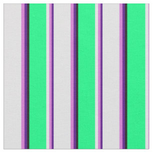 Indigo, Orchid, Lavendel, grüne und schwarze Strei Stoff
