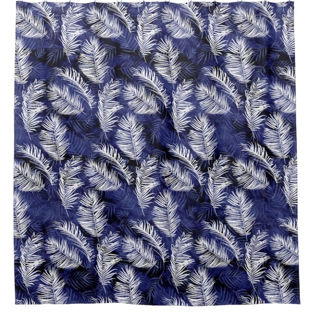 Indigo Palms Duschvorhang (Vorderseite)
