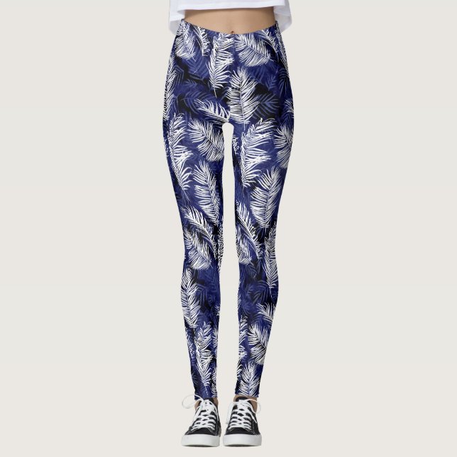 Indigo Palms Leggings (Vorderseite)