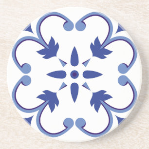 Indigo Petal Vine Getränkeuntersetzer