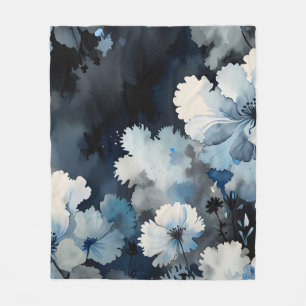 Indigo Petals Fleecedecke