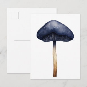 Indigo-Pilz-Fungus Agaric Postkarte