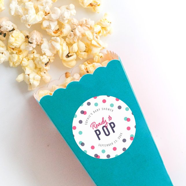 Indigo Pink Aquamarin Confetti Bereit zum Pop Kind Runder Aufkleber (Von Creator hochgeladen)