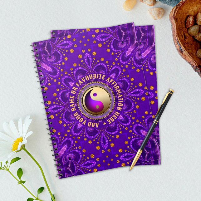 Indigo Purple Gold Angelic Energy Healing Holistic Notizblock (Von Creator hochgeladen)