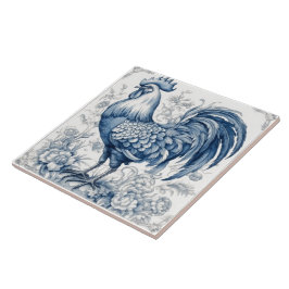 Indigo Rooster Azulejo Tiles Fliese