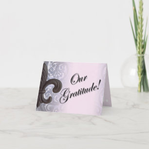 indigo/rose "eiserne fleur de lis" Dankeskarten Dankeskarte