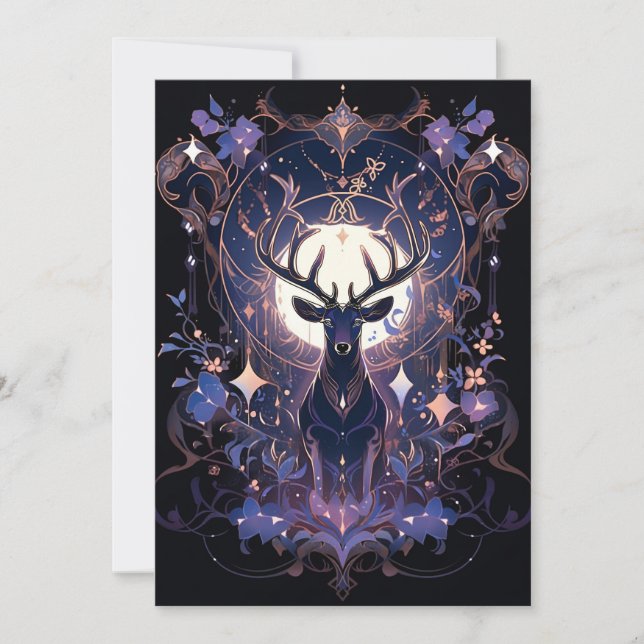Indigo Rose Gold Weihnachtskarten - druckbar Feiertagskarte (Vorderseite)