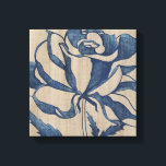 Indigo-Rose Leinwanddruck<br><div class="desc">floral</div>