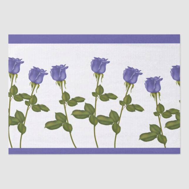 Indigo-Rose Seidenpapier (Vorderseite)