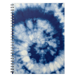 Indigo Round. Bohemische Gefärbte Krawatte. Blue R Notizblock