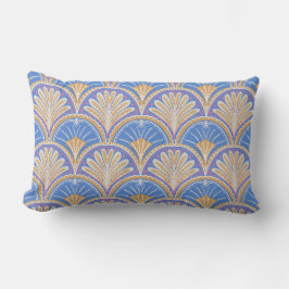 Indigo Scallop Petal Lumbar Pillow Lendenkissen