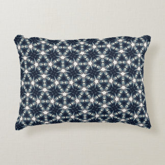 Indigo-Schneeflower-Gitter Dekokissen