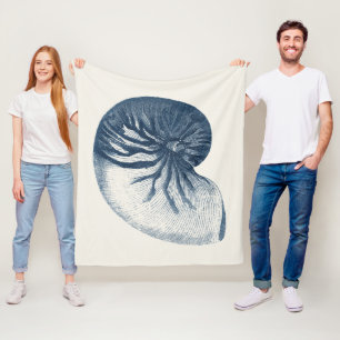 Indigo Shark Eye Seashell Fleecedecke