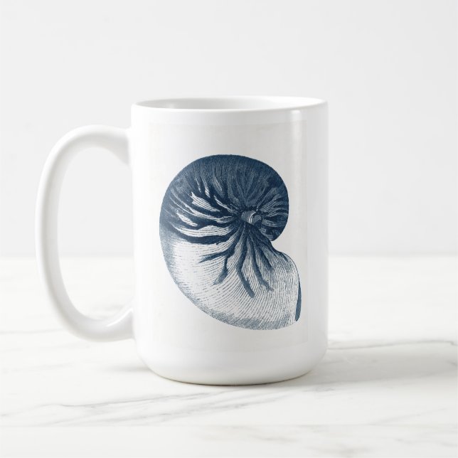 Indigo Shark Eye Seashell Kaffeetasse (Links)