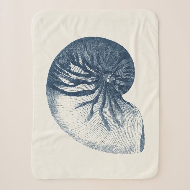 Indigo Shark Eye Seashell Sherpadecke (Vorderseite)