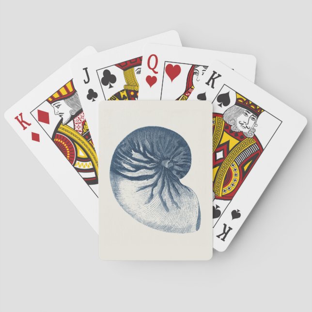Indigo Shark Eye Seashell Spielkarten (Rückseite)
