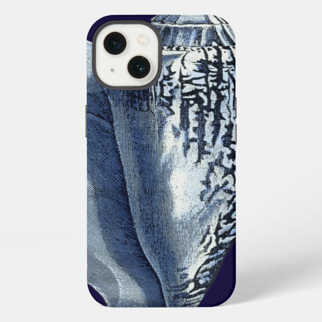 Indigo Shells I iPhone Hülle (Rückseite)
