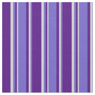 Indigo, Slate Blue und Light Grau farbige Linien Stoff