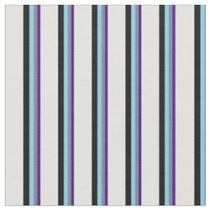 Indigo, Slate Gray, Sky Blue, Black & Light Cyan Stoff