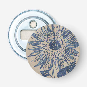Indigo-Sonnenblume Flaschenöffner