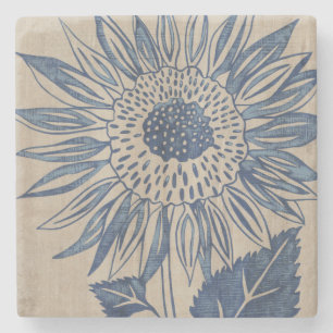 Indigo-Sonnenblume Steinuntersetzer