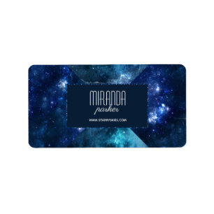 Indigo Starfield Stern-Galaxie-Adressen-Etikett Adressaufkleber