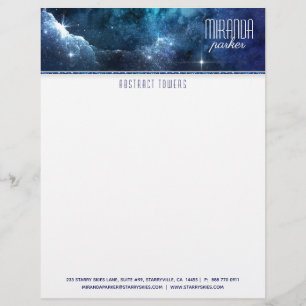 Indigo Sternenfeld Galaxie Briefkopf