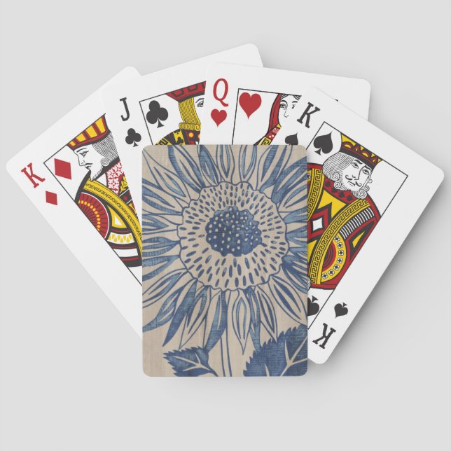 Indigo Sunflower Spielkarten (Rückseite)