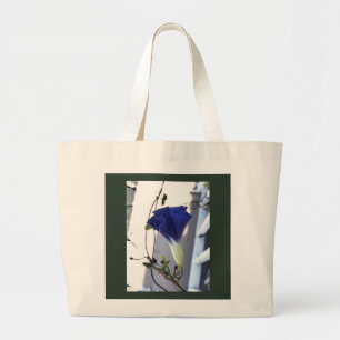 Indigo Swirl Morning Glory-Tasche Jumbo Stoffbeutel