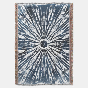 Indigo-Tinten-Radialstrahl-Motiv Decke