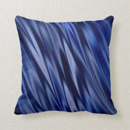 Indigo u. violette blaue Satinartstreifen Kissen