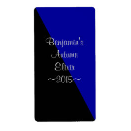 Indigo und Black Special Zuhause Wine Label