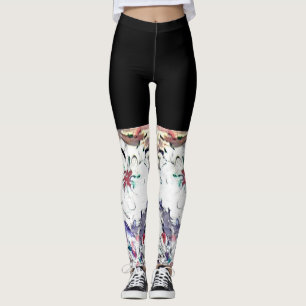 Indigo und Schwarz Leggings