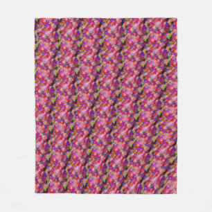 Indigo- und violette Kunstwerke Fleecedecke