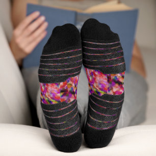 Indigo- und violette Kunstwerke Socken
