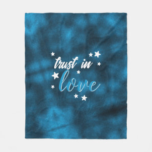 Indigo "Vertraue der Liebe" Fleecedecke