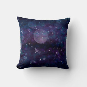Indigo Violet Hübsch Sparkle Lights Herz & Stars Kissen