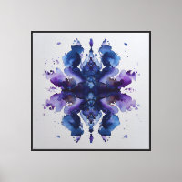 Indigo-Violettes symmetrisches Wasserfarben-Mandal