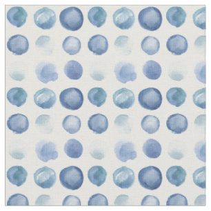 Indigo Watercolor Circles Fabric von Margaret Juul Stoff