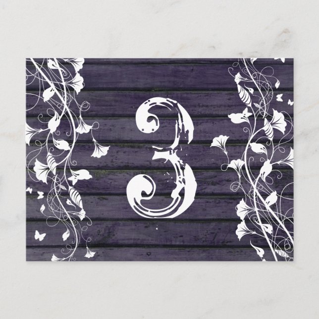 Indigo Wood Tischnummer (Vorderseite)