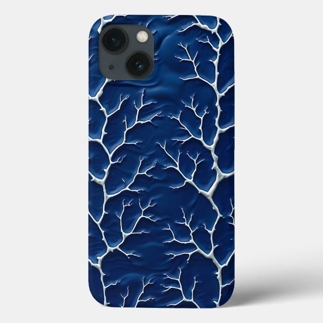 Indigo-Zweig-Textur-iPhone-Hülle-Design Case-Mate iPhone Hülle (Rückseite)